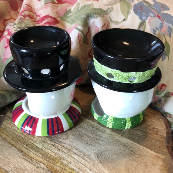 YANKEE CANDLE Set-2 Snowman Winter WaxMelts TART Warmer Holiday Christmas Snow - Picture 4 of 15